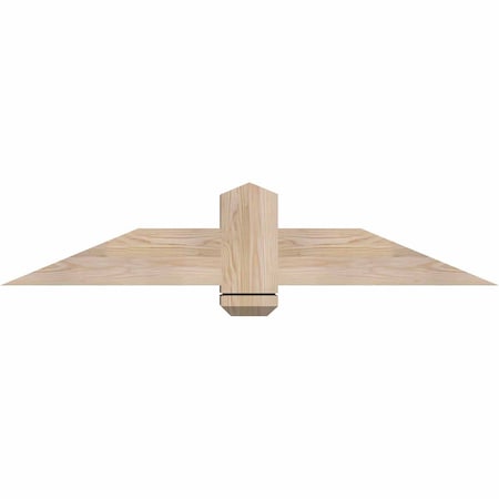 Ekena Millwork Eugene Smooth Timber Gable Bracket, Douglas Fir, 48"W x 10"H x 5 1/2"D x 5 1/2"F, 5/12 Pitch GBW048X10X0606EUG00SDF